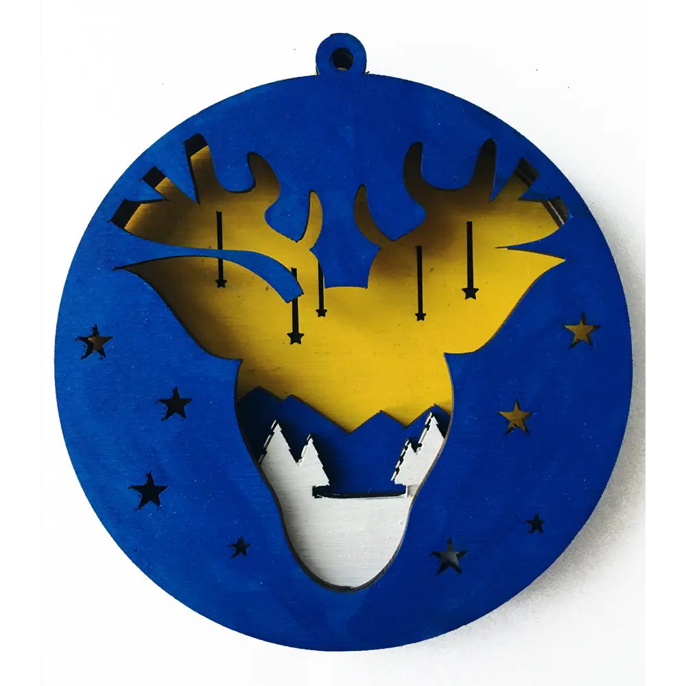 Набор для творчества Елочная игрушка Олень 10x10 см дерево Santreyd STLM-2071526