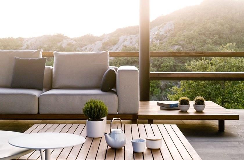 TRIBÙ Журнальный столик из тикового дерева Vis à vis sofa sun-id-1477075 - Вид №3