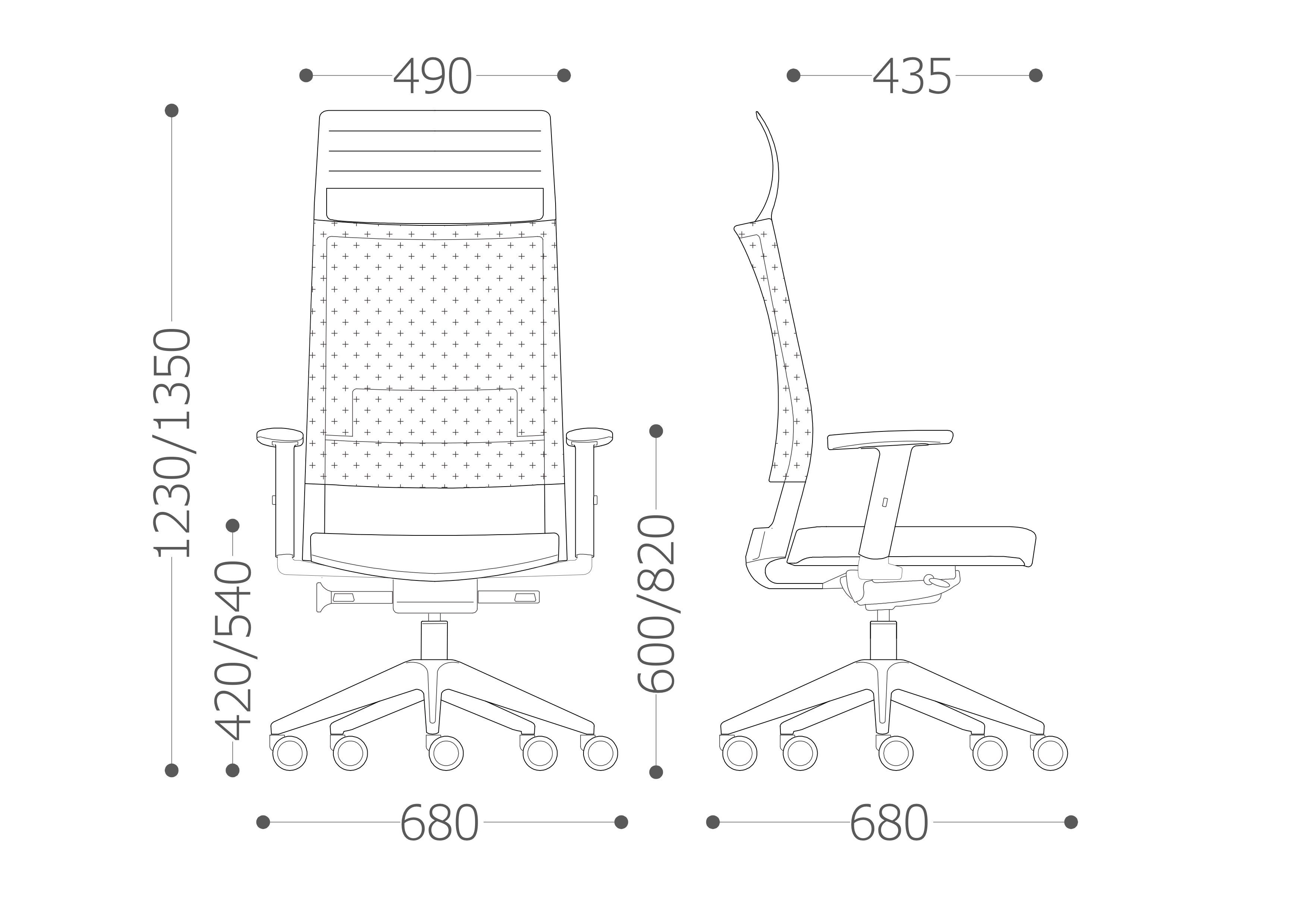 Сетчатое вращающееся офисное кресло с подголовником VAGHI Expo Light Lusso ARCH-00041449 - Вид №4