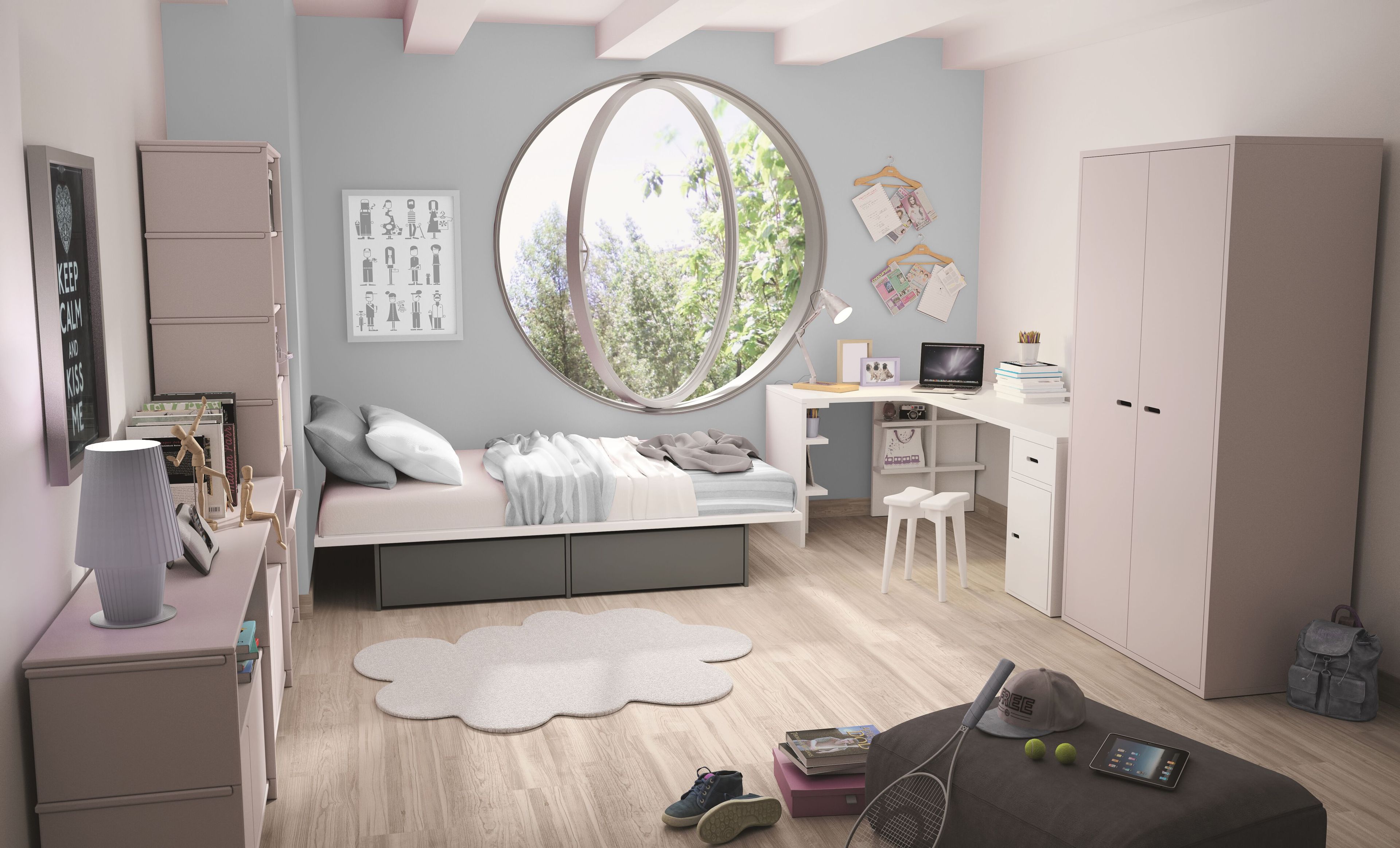 Полуторная кровать из МДФ Mathy by Bols Караван ARCH-00117449