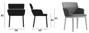 Capdell Стул с обивкой и подлокотниками Concord sun-id-1355225 - Вид №5