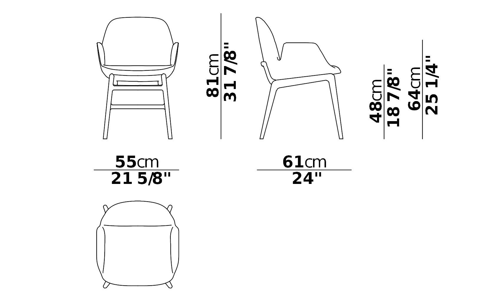 Деревянный мягкий стул для ресторана с подлокотниками CASA Allover ARCH-00089561 - Вид №4