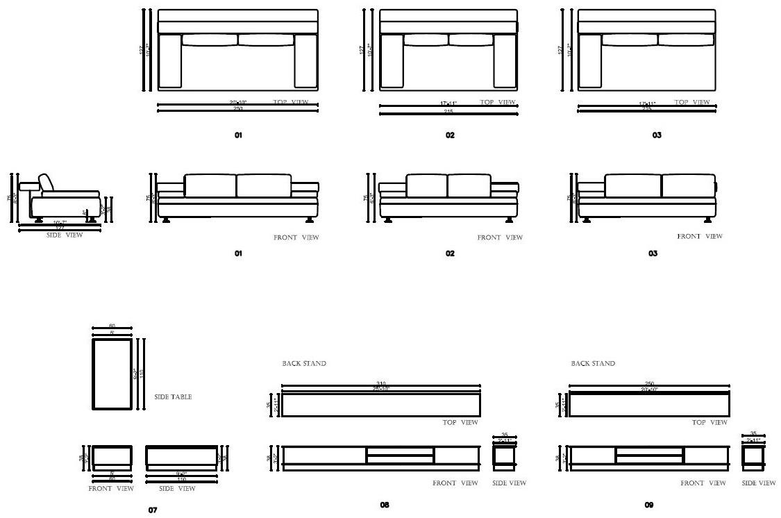 ENNE Диван из ткани с полкой для журналов sun-id-1380508 - Вид №6