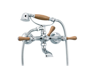 Смеситель для ванны с 2 отверстиями и ручным душем