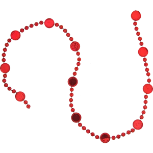 Гирлянда пластиковая 180 см цвет красный