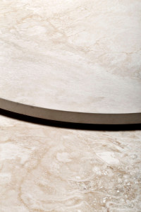 Мраморный квадратный садовый стол с Lazy Susan