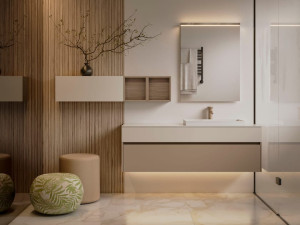 Подвесной умывальник с ящиками