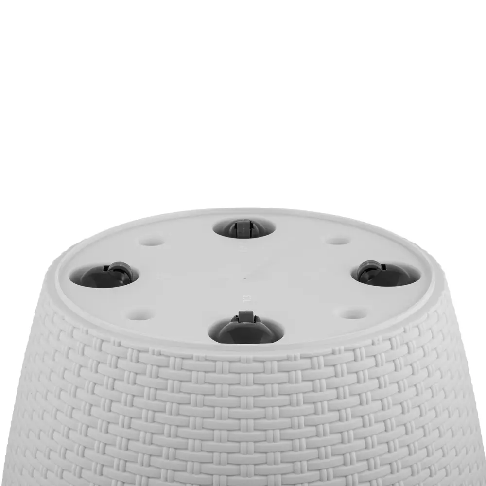 Кашпо для цветов Ingreen Rattan ø47 h47 см v50 л пластик белоснежный жасмин 89359533 STLM-2069853 - Вид №4