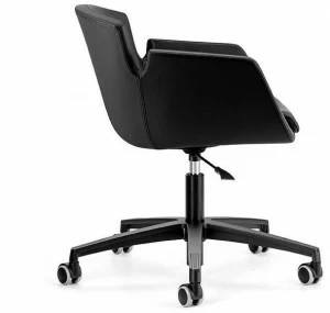 TALIN Регулируемое по высоте офисное кресло из кожи с 5 спицами и колесами Nubia