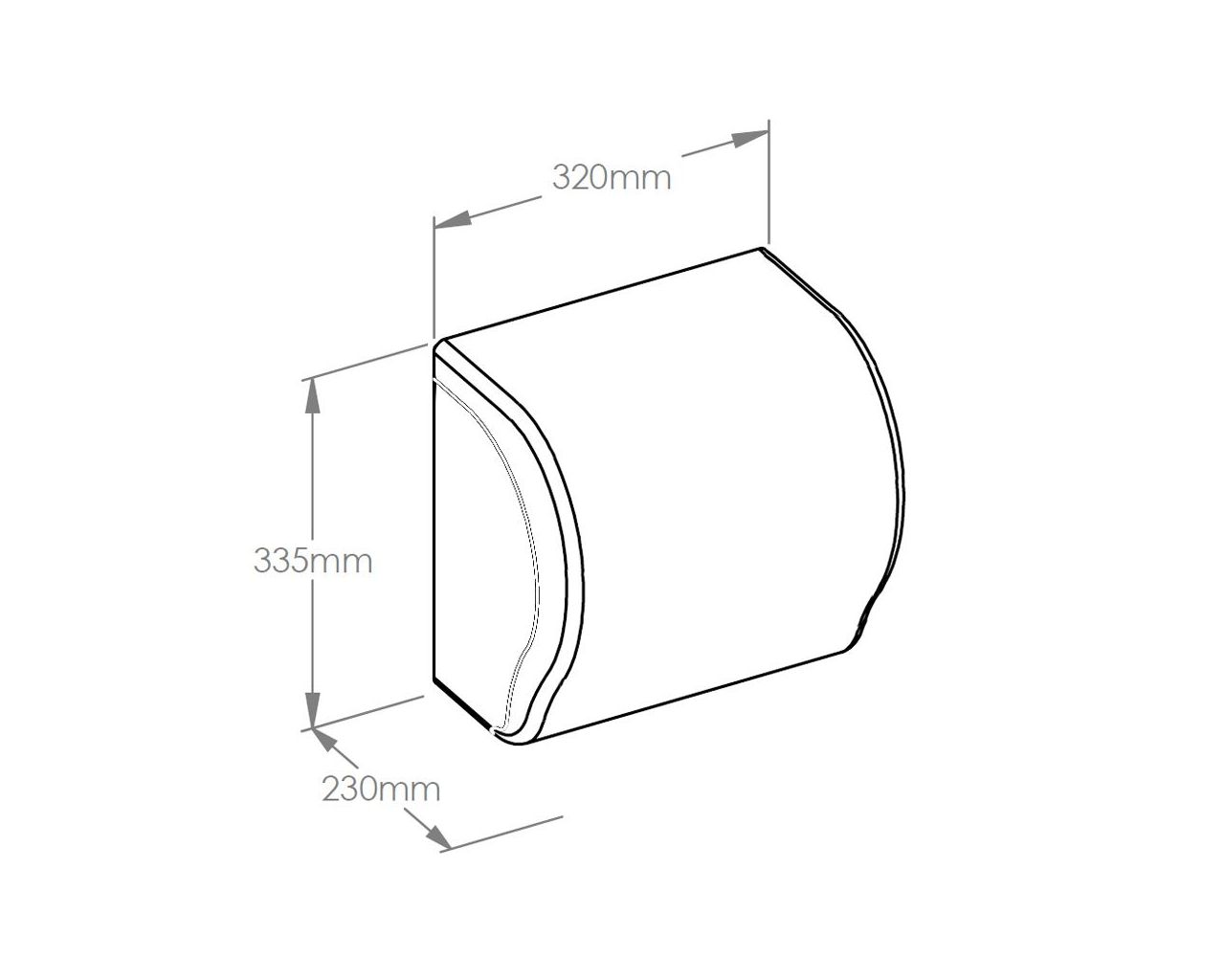 CUH367 UNIQUE LUX CUT GLAMOUR WHITE SPARK LINE механический диспенсер для полотенец Merida  - Вид №1