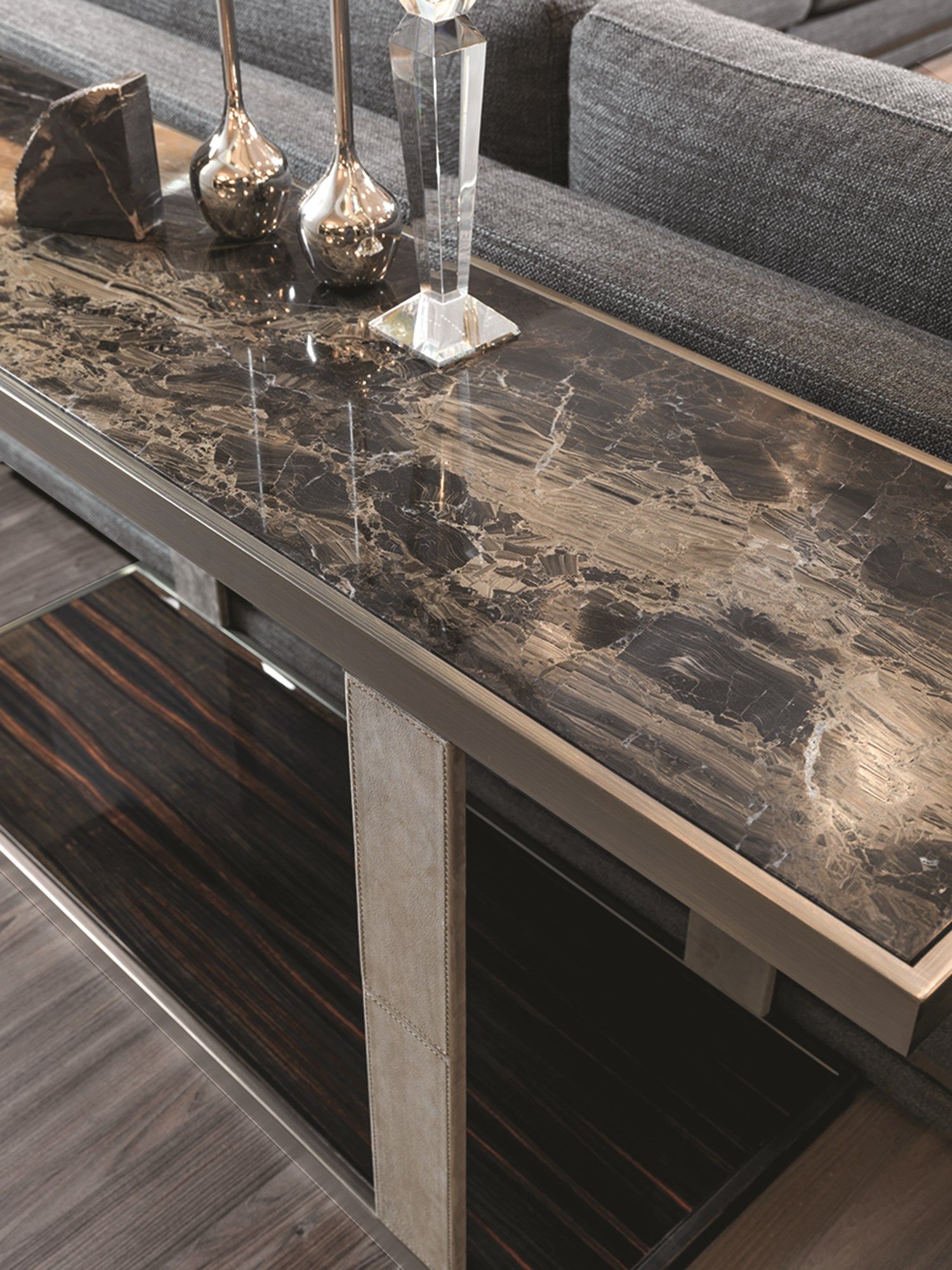 Высокий прямоугольный мраморный журнальный столик Longhi Loveluxe ARCH-00125717 - Вид №3