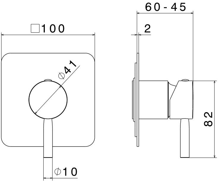 newform Смеситель для душа однорычажный Blink 70875e - 70975e - Вид №2