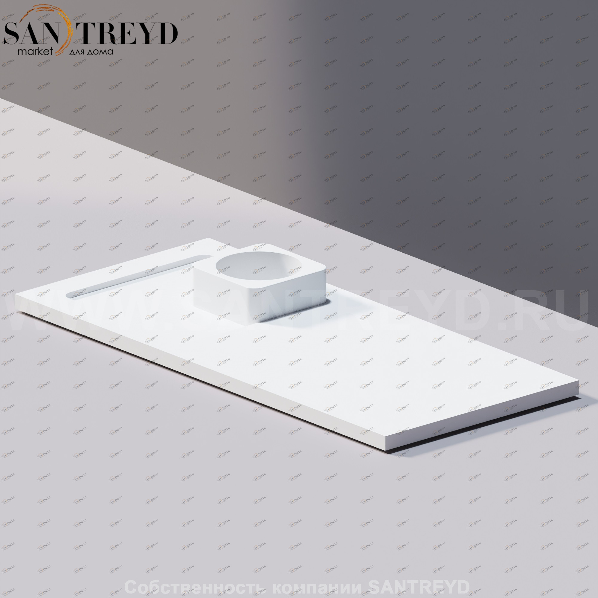 Agape SURF Мыльница / Универсальный лоток белый ACOM625Z