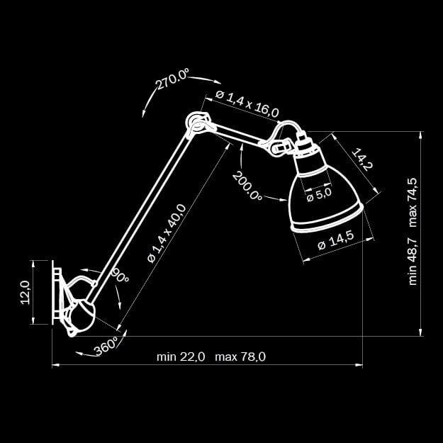 Спот настенный с металлическим плафоном белый 74,5 см Lightstar Loft 765616 LIGHTSTAR LOFT 00-3891485 Белый - Вид №1