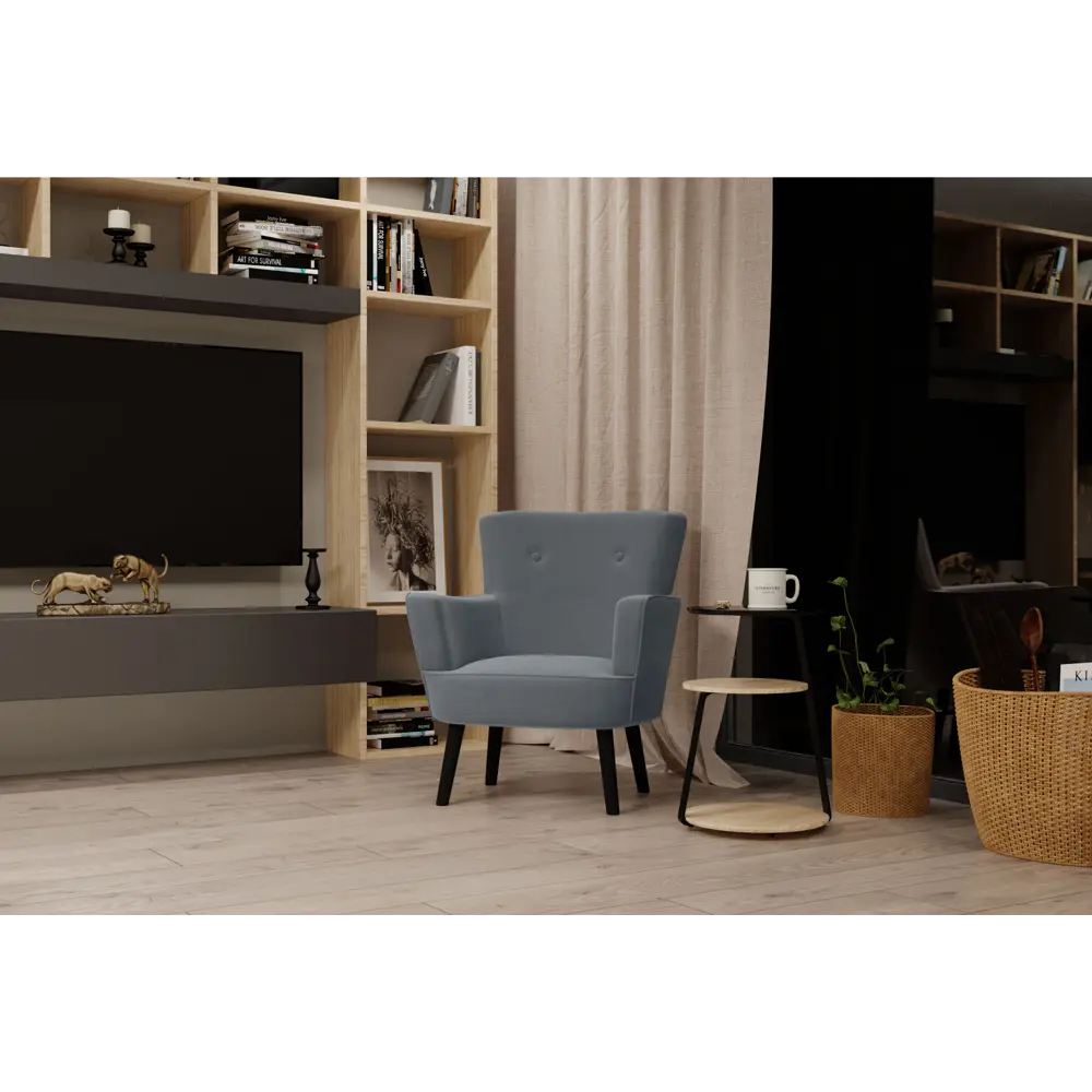 Кресло полиэстер Seasons Вилли 77x86x76 см цвет серый 85151533 STLM-2203498  - Вид №3