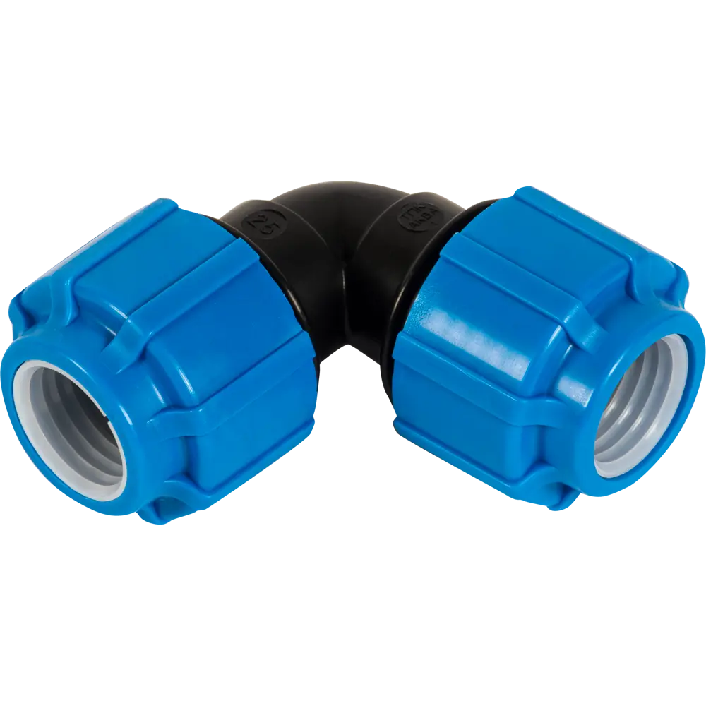 Отвод поворотный 90° ПОЛИТЭК 25 мм для полиэтиленовых труб 11738692 STLM-0001456