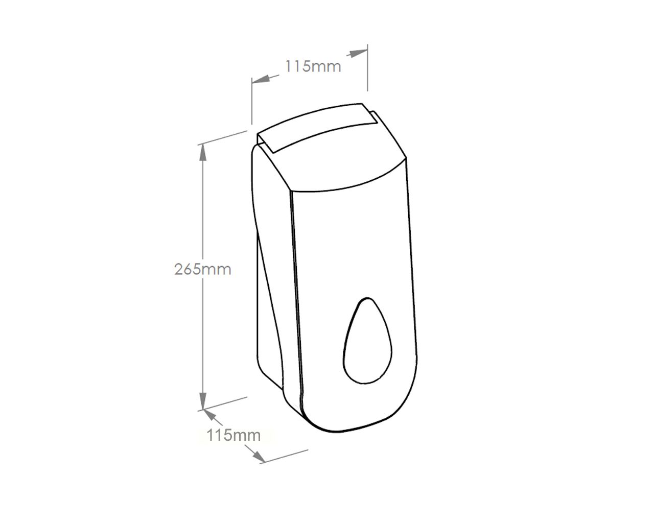 DUH219 UNIQUE GLAMOUR BLACK LINE дозатор пенного мыла Merida  - Вид №1