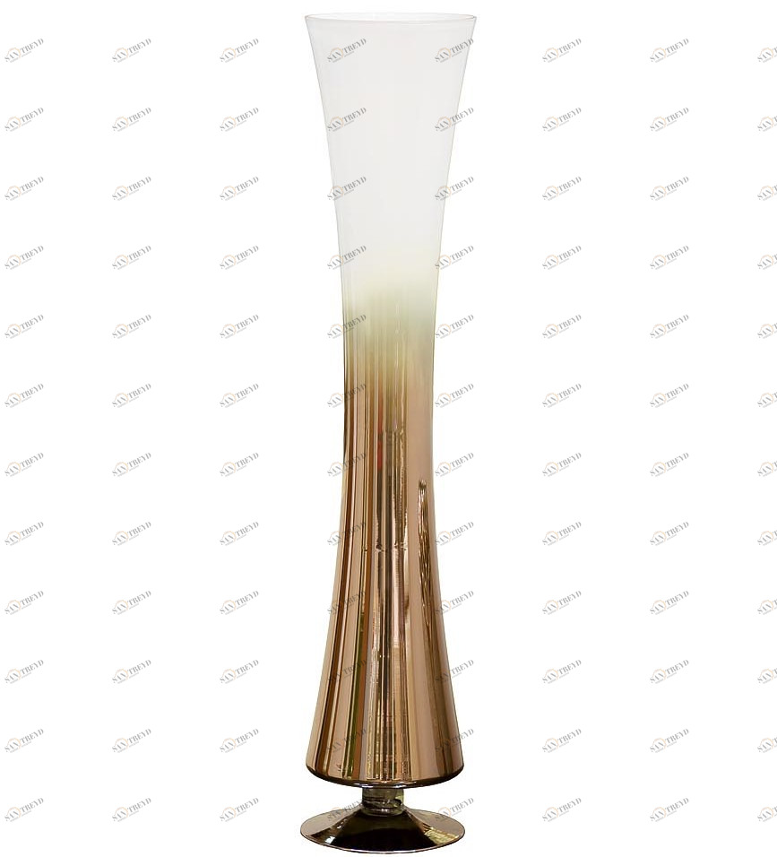 Ваза медно-белая 12,3*60 GARDA DECOR - 115805 Белый;золото 