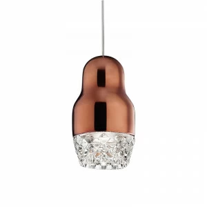 Подвесной светильник SP FEDOR 1 Bronze от Axo Light AXO LIGHT ДИЗАЙНЕРСКИЕ 243098 Прозрачный;бронзовый