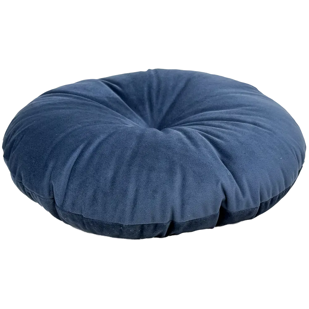 Подушка декоративная Linen Way d37 см бархат цвет синий STLM-2184169 - Вид №1
