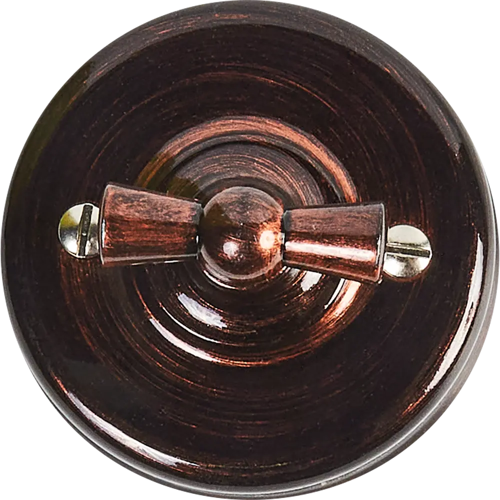 Выключатель Electraline одноклавишный в медном глянце 84229216