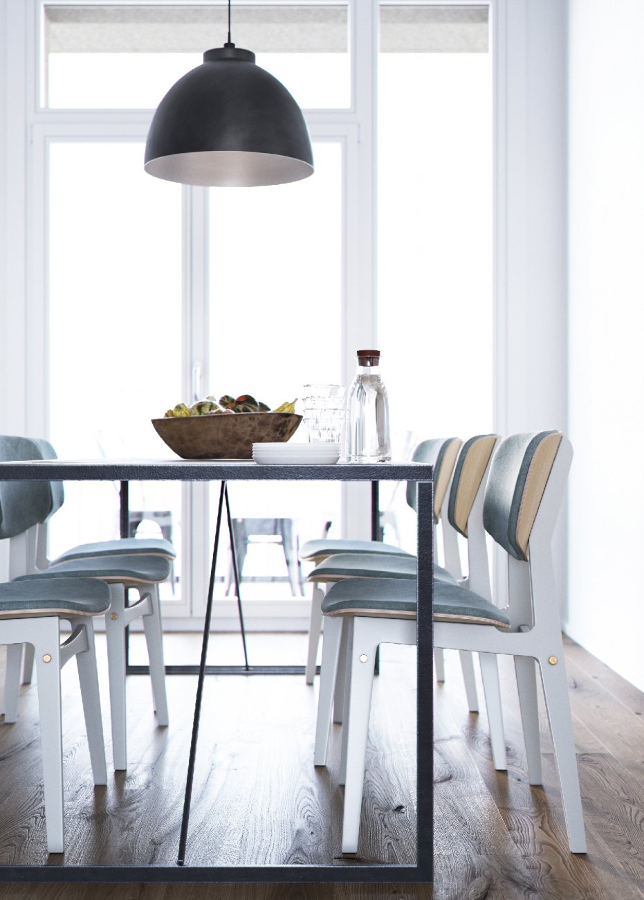 Мягкий стул SID Тёмная берёза / дымчатый кварц / Ткань категория 2, арт. 032 THE IDEA  210644 Коричневый  - Вид №3