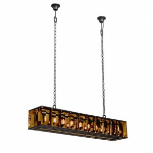 Люстра подвесная черная Vitaluce V5231-1/10 VITALUCE ДИЗАЙНЕРСКИЕ 00-3888448 Прозрачный;черный