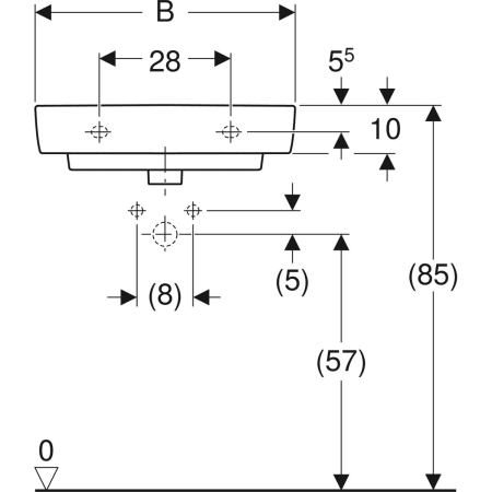 501.716.00.1 Раковина Geberit Renova Compact Geberit  - Вид №3