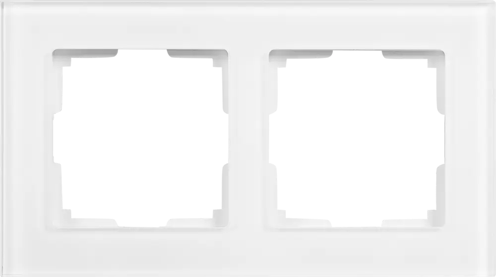 Рамка Werkel Favorit: стеклянная элегантность для двух розеток 17781528