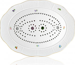 69849 Herend Блюдо для рыбы с решеткой овальное 41,5см "Китти" Фарфор