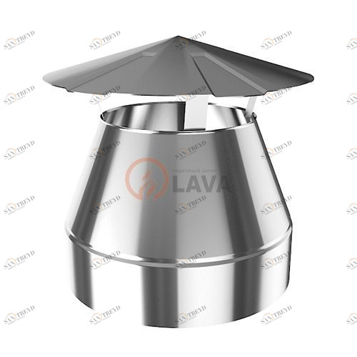 Оголовок-зонт LAVA 180/250, нерж. 304 (0,8) 5778