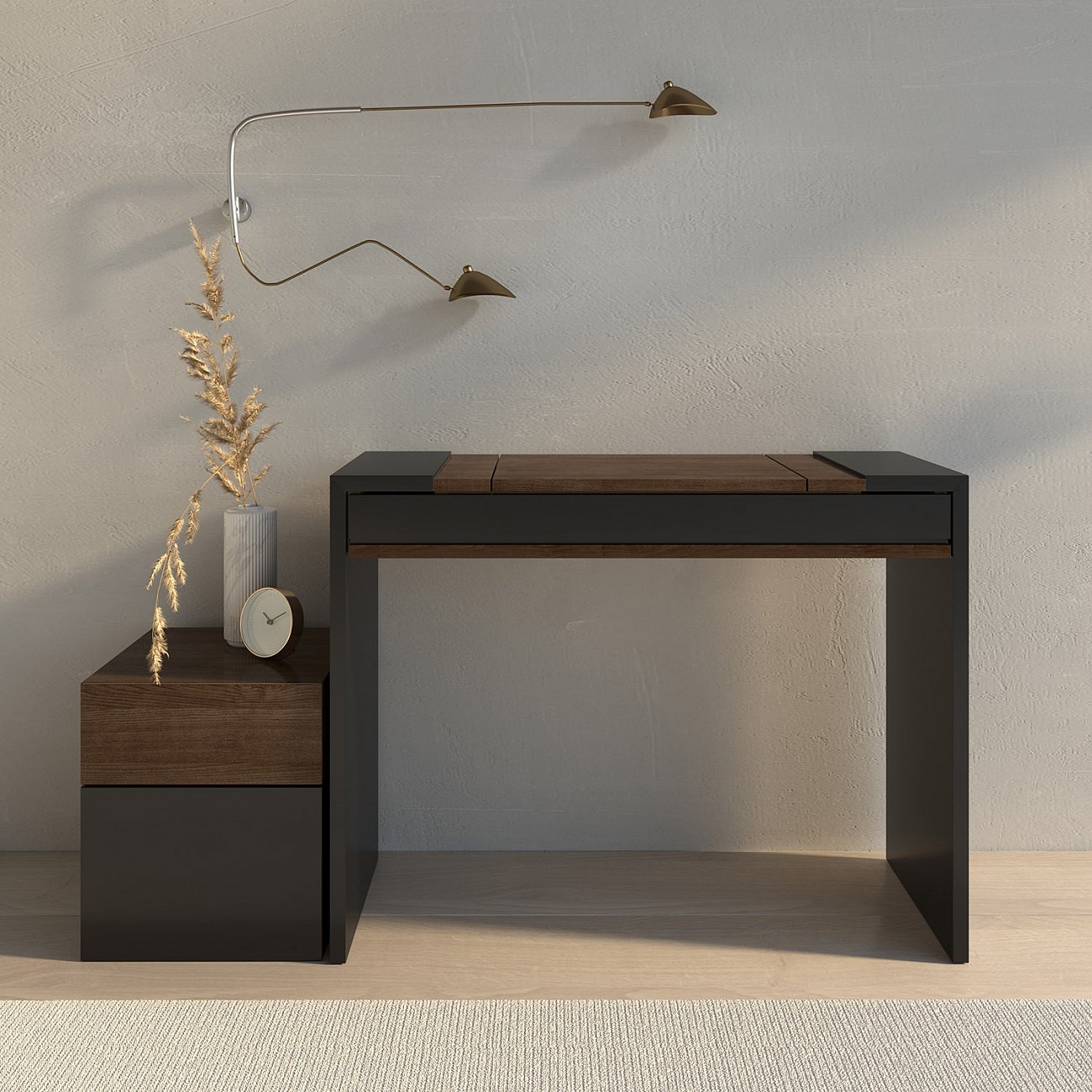 Тумба с ящиками черная One BRAGIN DESIGN  00-3879368 Коричневый;черный  - Вид №2