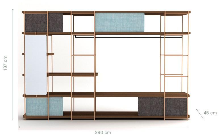 Momocca Гардеробная из стали и дерева Julia Jv05 - Вид №2