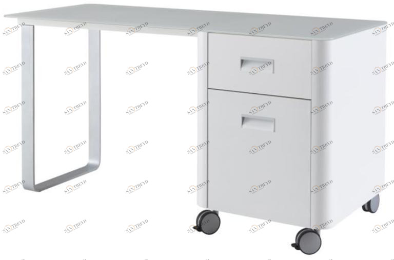 Ligne Roset Прямоугольный стол из ламината с ящиками Travel studio 001paj3d