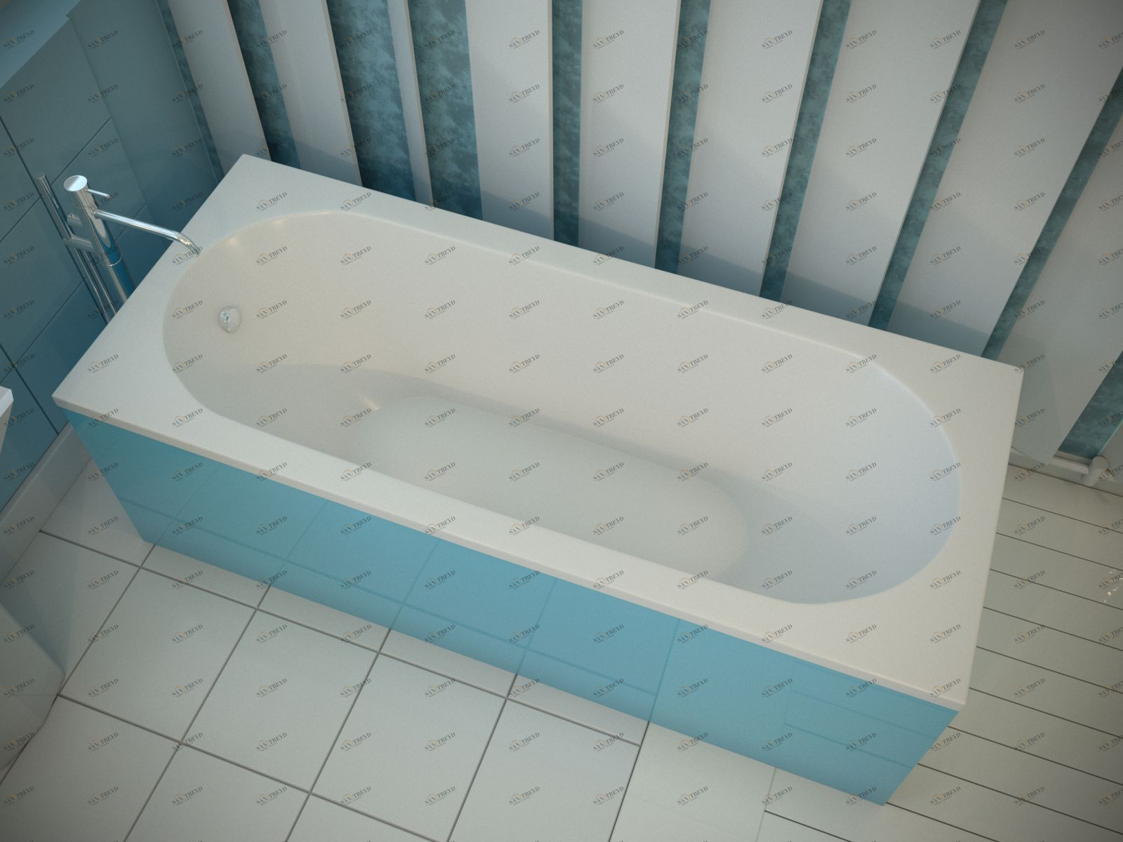 Ванна из мрамора Aquastone Наоми 170 NAOMI170