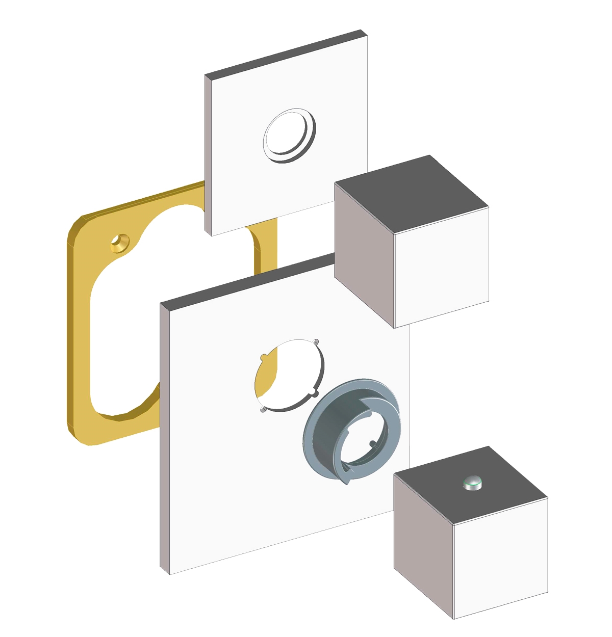 Z032201 + Z030204 000 Смеситель & запорный кран Cube 1 Outlet LP BOSSINI  - Вид №2