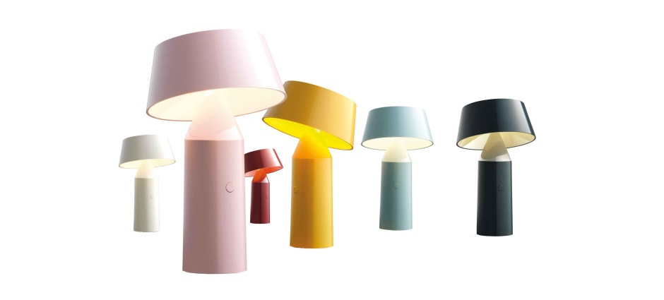 053687 Настольная лампа бордовая Marset Bicoca 