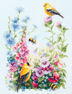 130-031 Летняя песня Набор для вышивания Чудесная Игла 31 х 41 см Чудесная игла
