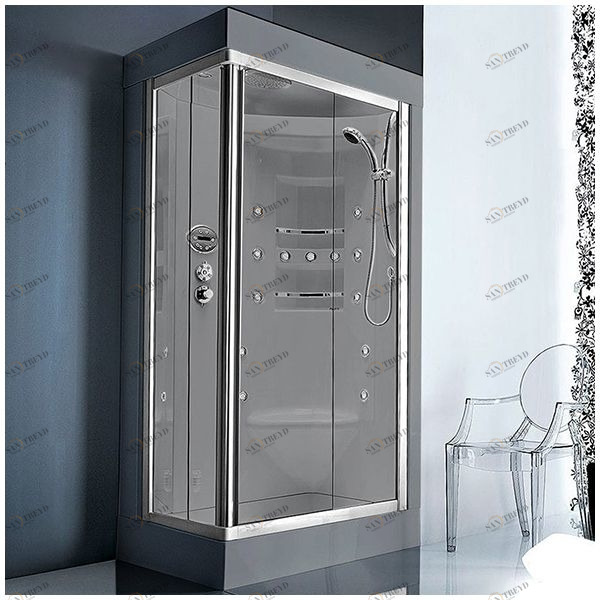 Душевая кабина Gruppo treesse Acquazzurra 80х100 STB-B7537S-SE белая с баней и гидромассажем угловая левая STBB7537SSE