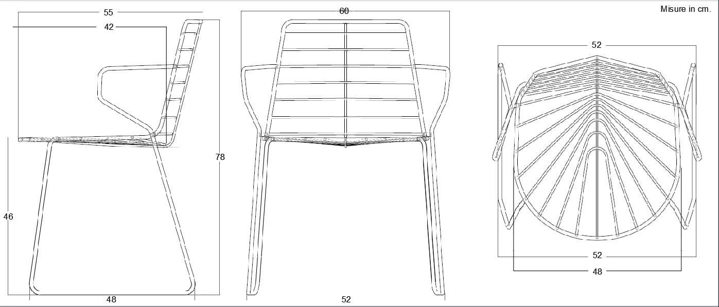 Штабелируемый стул с подлокотниками Quinti Sedute Palmas ARCH-00134231 - Вид №23