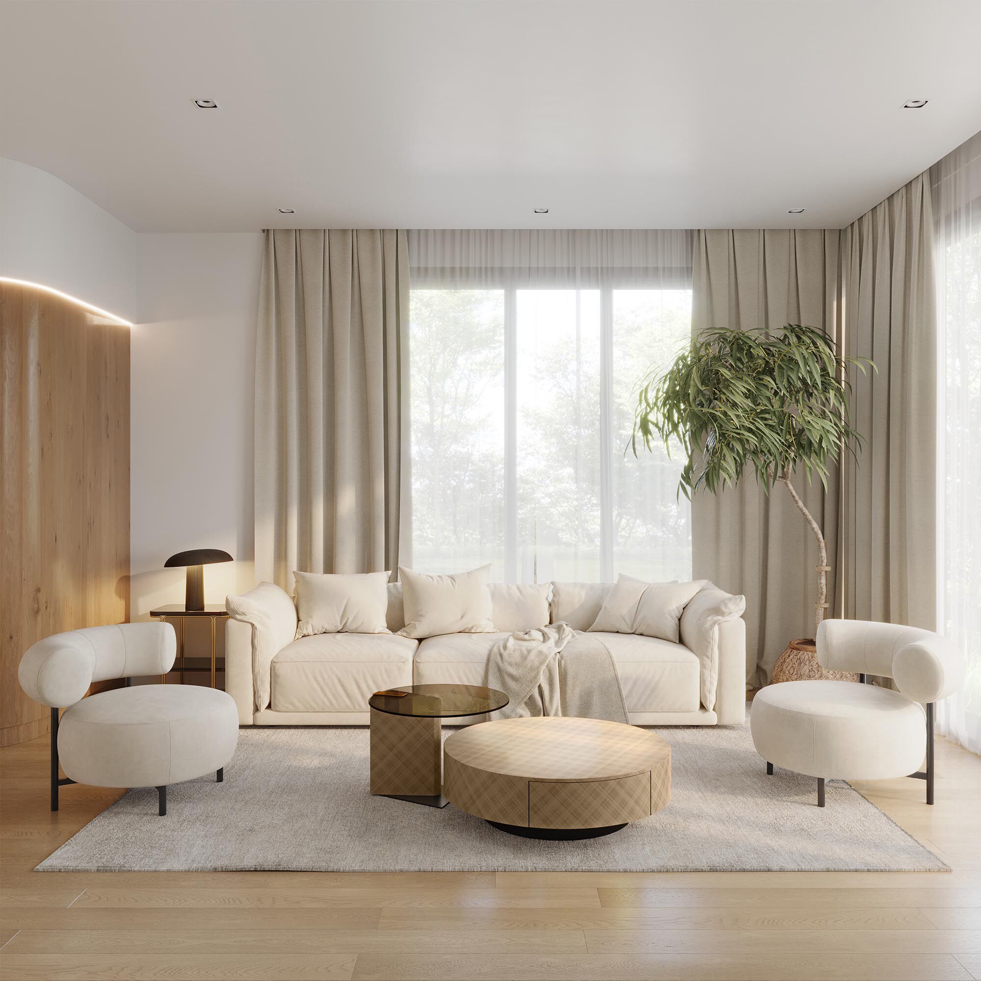 Журнальный столик из стали и стекла для гостиной GIULIA GRILLO BRONZO ARCH-00084021 - Вид №1