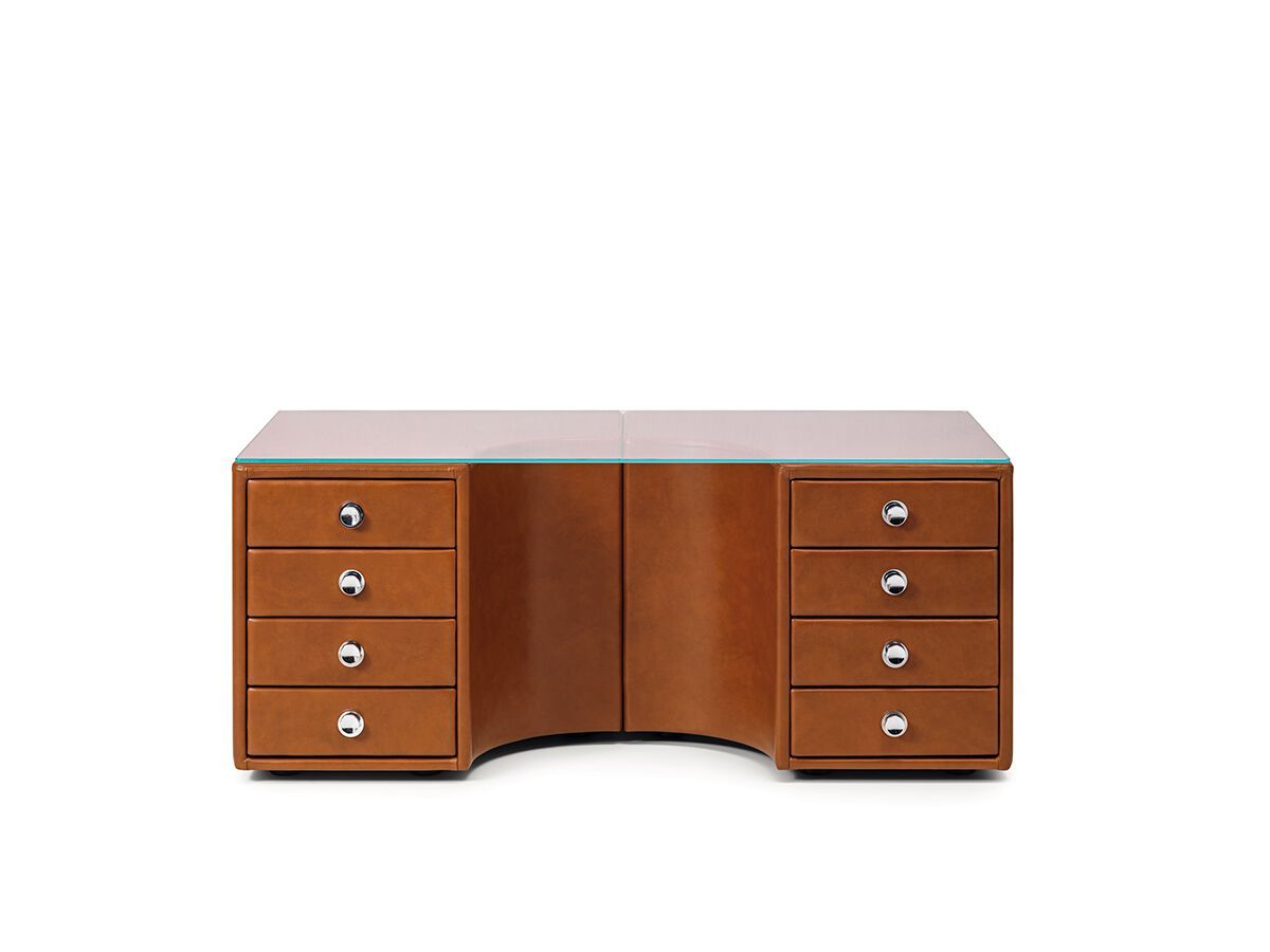 Кожаная двуспальная кровать со встроенными тумбочками i 4 Mariani Tukroma ARCH-00086455 - Вид №5