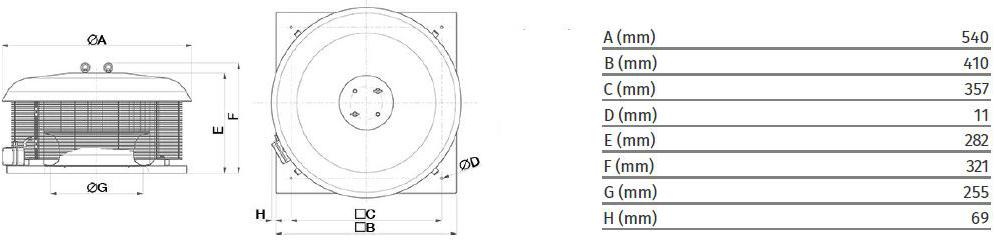 Vortice Центробежный потолочный вентилятор с радиальным выпуском Torrette rf-eu 15127 - Вид №2