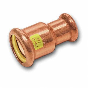 1102401512 SANHA 10240 пресс-фитинг газ, медь, муфта редукцион. ВПр-ВПр 15x12 мм