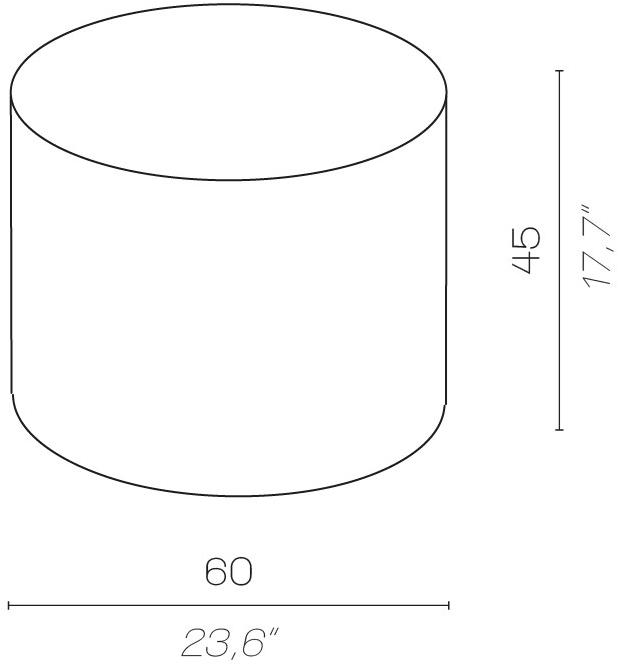 Contardi Круглый садовый пуф из ткани Promo outdoor 2020 sun-id-1468097 - Вид №6