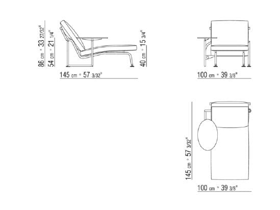 Мягкий шезлонг Flexform имбирь ARCH-00109891 - Вид №8