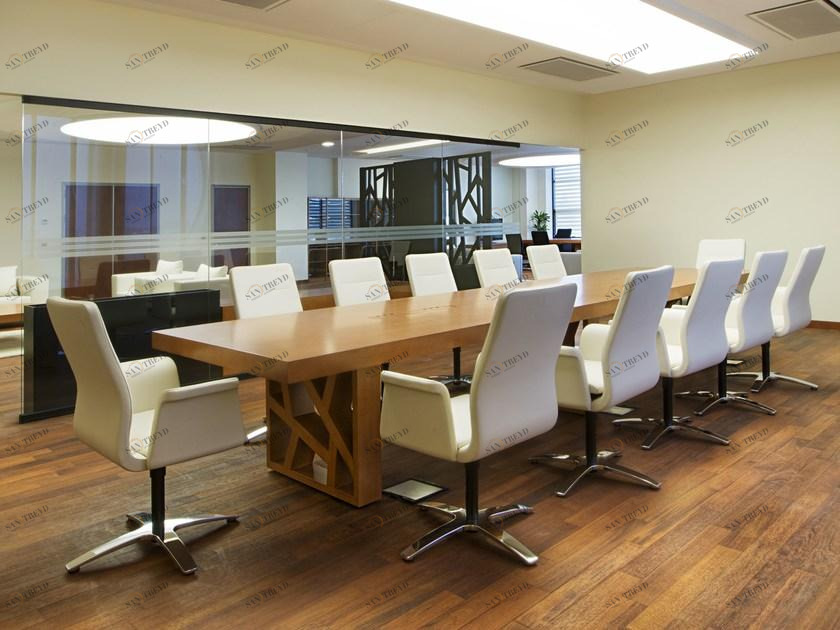 Tuna Ofis Прямоугольный стол для переговоров из фанерованной древесины Float sun-id-1513895