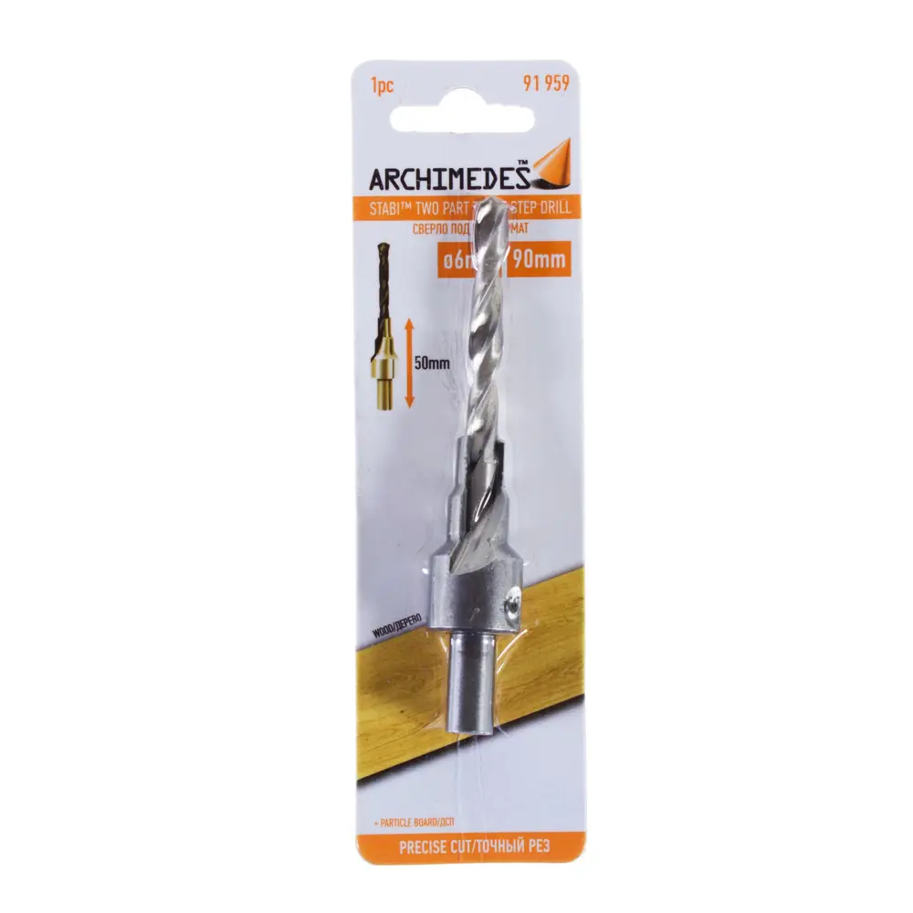 Сверло под конфирмат 6х90 мм Archimedes 91959 STLM-2061605 - Вид №2