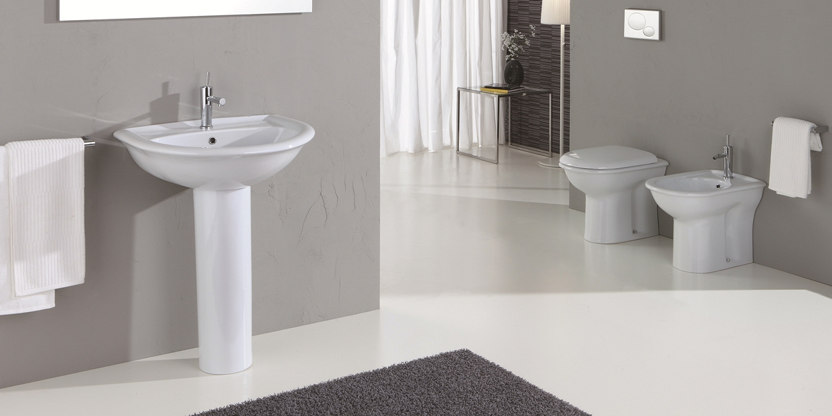 0340 Приставной унитаз напольный Белый Olympia Ceramica FEDERICA Италия - Вид №1