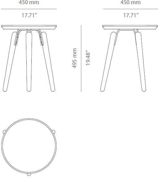 PRADDY Лакированный журнальный столик из каррарского мрамора Hyde Tr018 - Вид №4